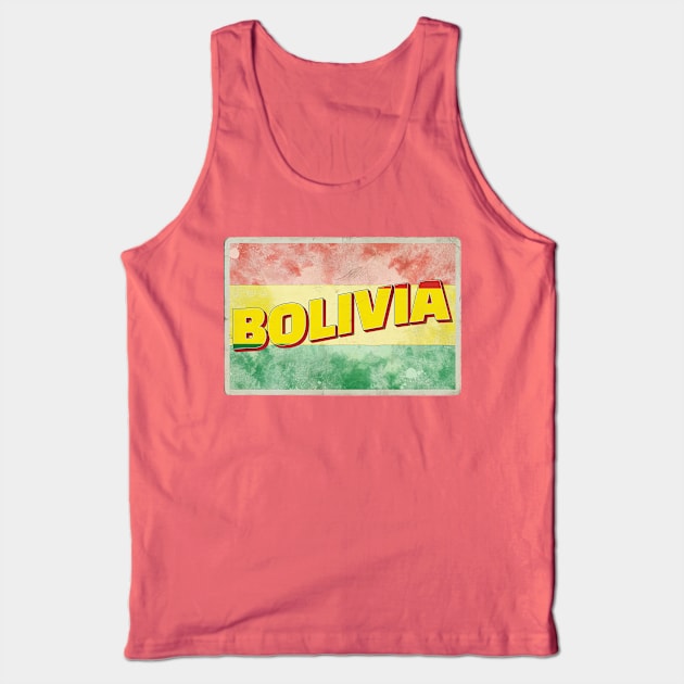 Bolivia Vintage style retro souvenir Tank Top by DesignerPropo